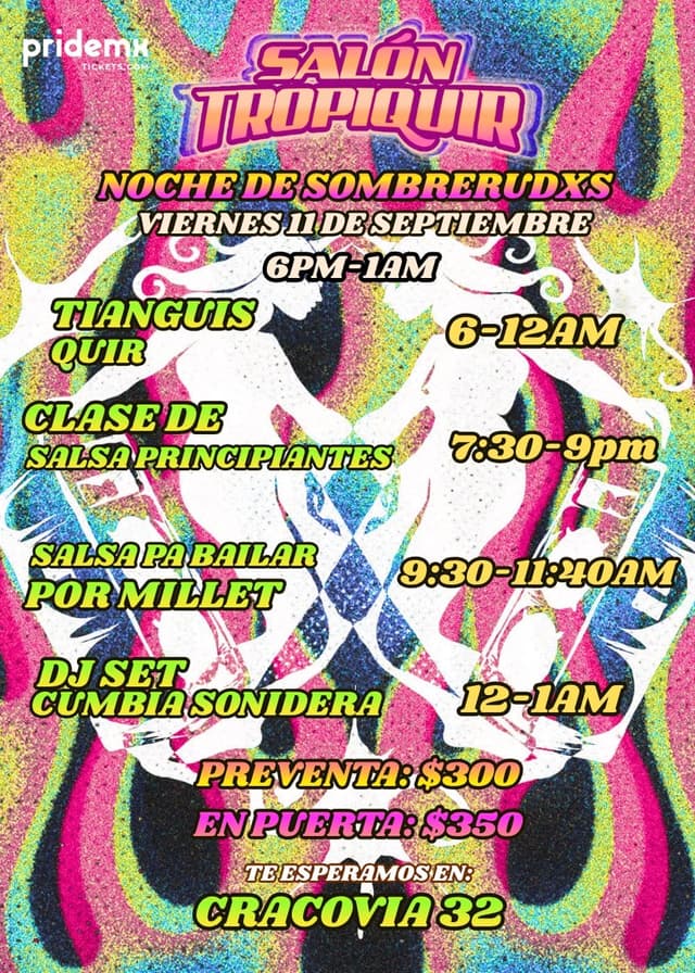 SALÓN TROPIQUIR NOCHE DE SOMBRERUDXS