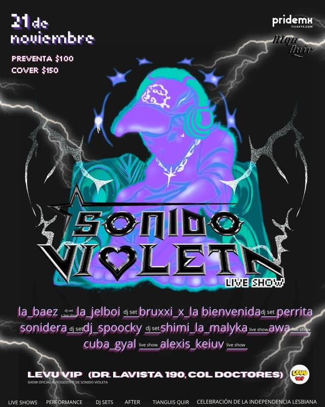 SONIDO VIOLETA (SHOW+PRE Y AFTER)